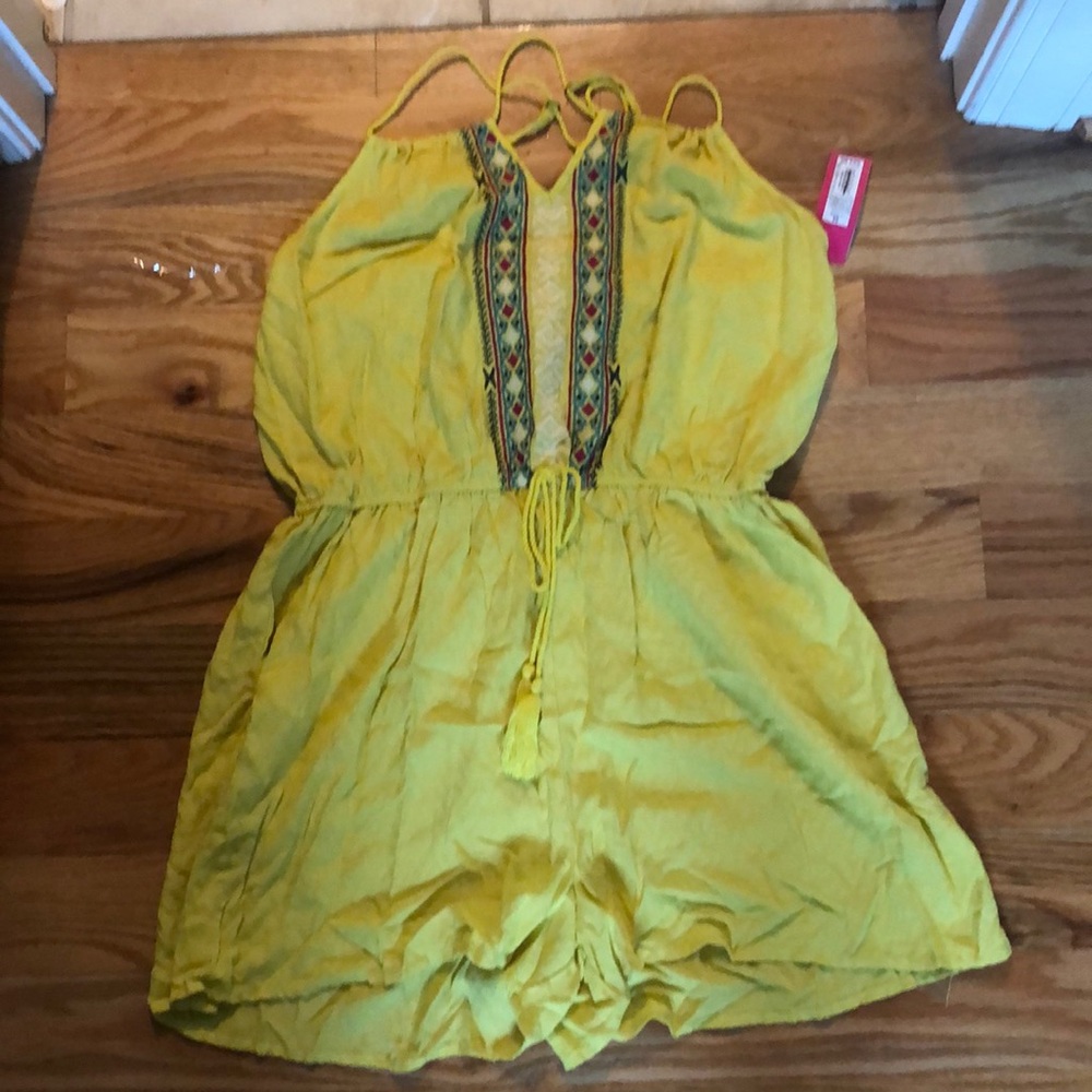 Yellow romper. NWT